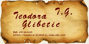 Teodora Glibetić vizit kartica